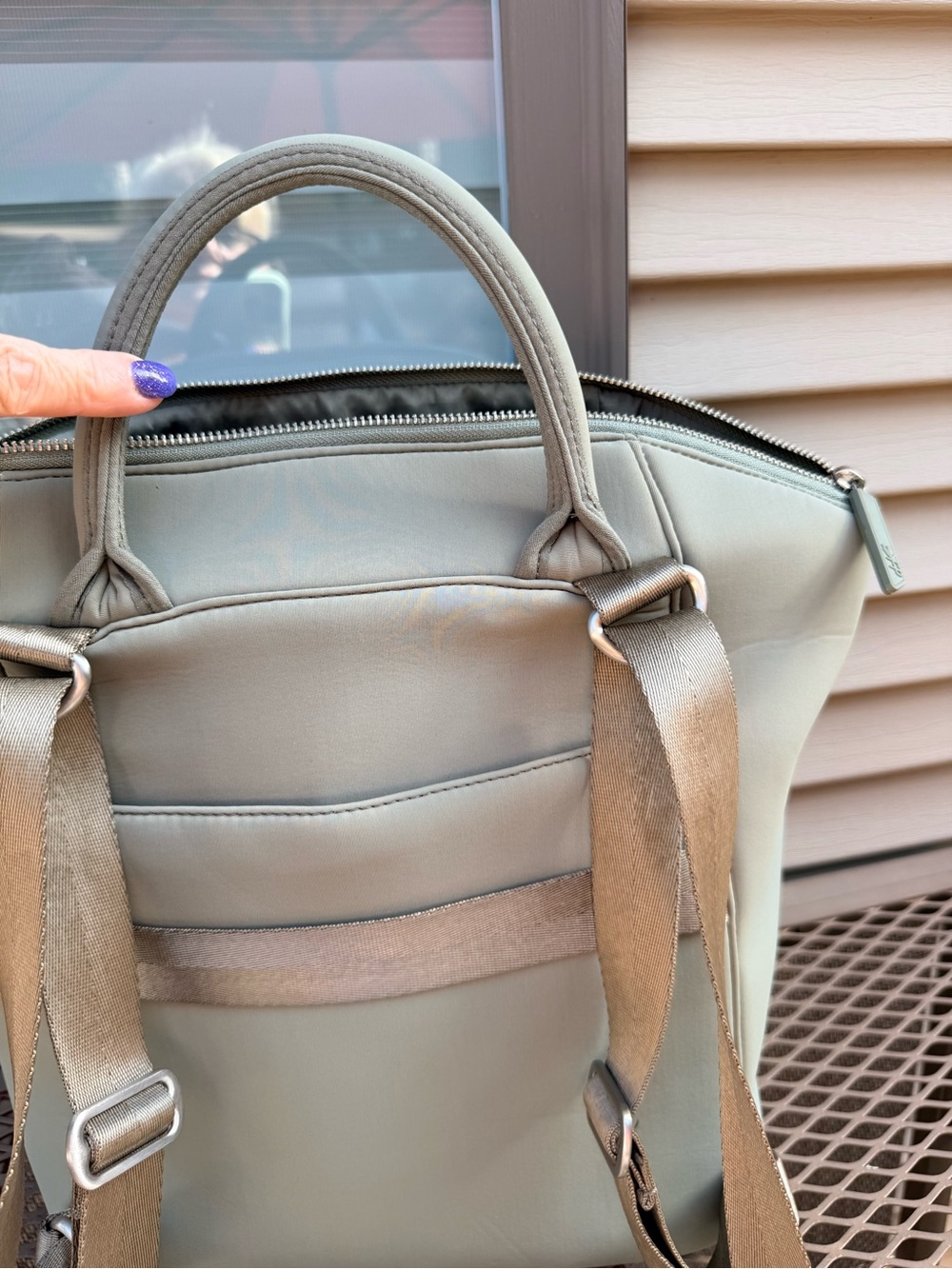 Freshly Picked Seoul Diaper Bag Backpack Neoprene Machine Washable on Olive - Picture 8 of 16